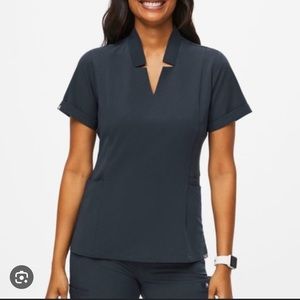 Figs Inala Scrub Top in Dark Harbor Size XL- Discontinue color
